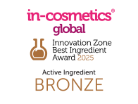 in-cosmetics 2025 Innovation Zone Best ingredient Bronze